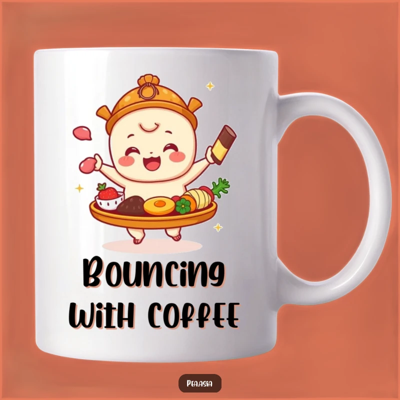Funny Dim Sum Mug: Joyful Platter Bounce, Perfect Funny Gift for Food Lovers