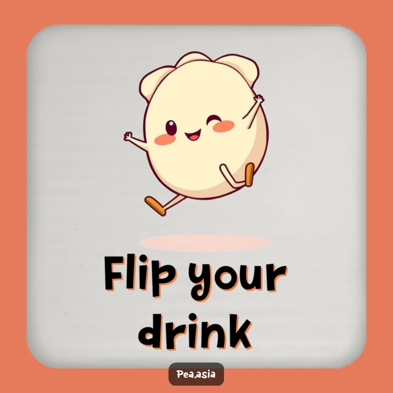 Funny Gyoza Cartwheel Coaster: Dumpling Drink Protector, Hilarious Funny Gift Set