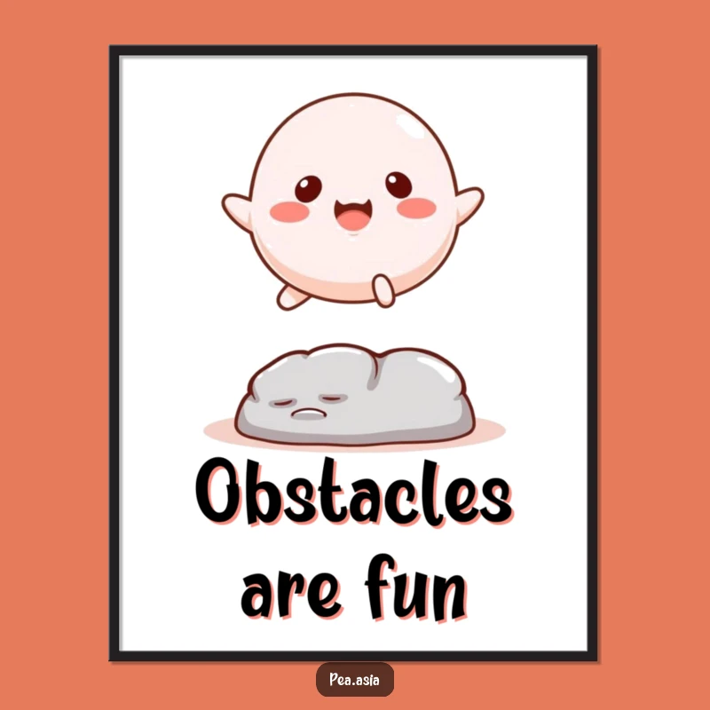 Funny Mochi Poster: Sweet Leap Art, Hilarious Funny Gift Decor