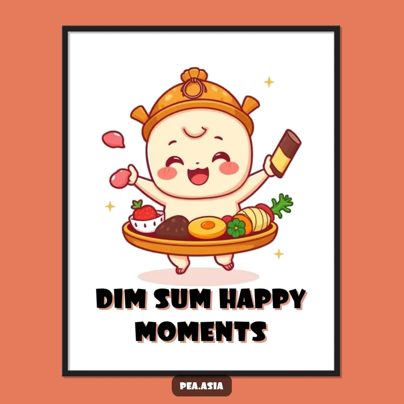 Funny Free Printable Dim Sum Platter Wall Art - Bouncing Joyful Decor!