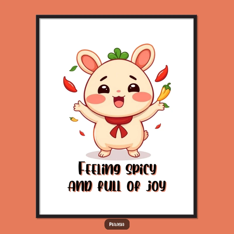 Bao Bun Juggling Peppers Free Printable Wall Art - Fun Decor