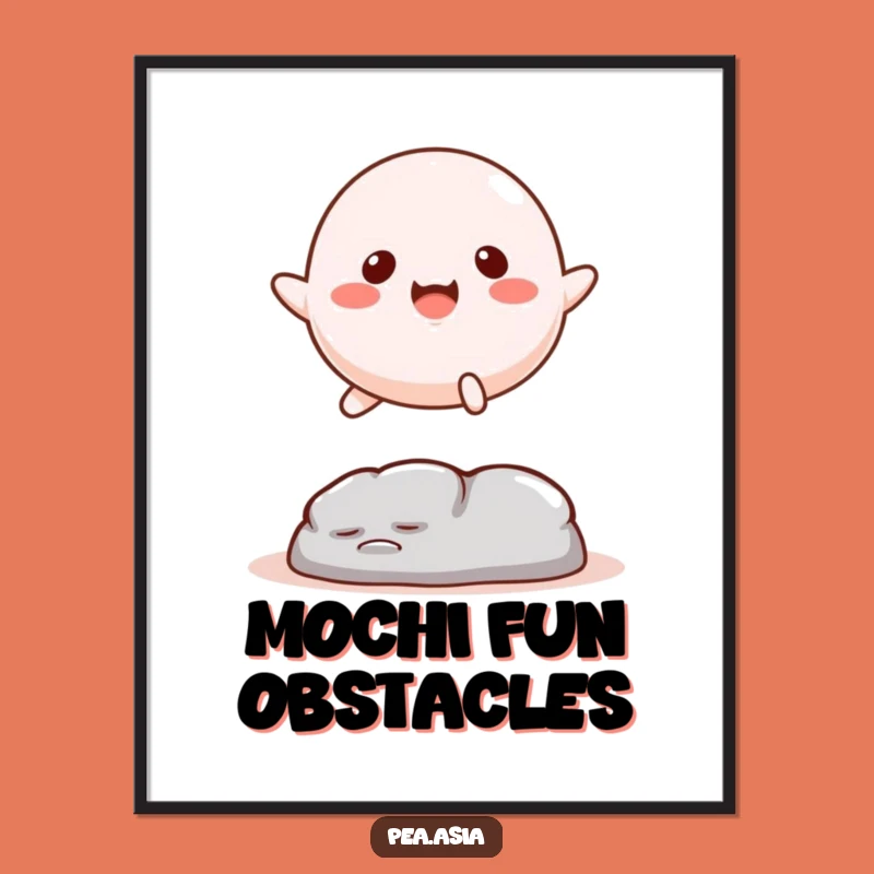 Funny Free Printable Mochi Wall Art - Leaping Energetic Decor!