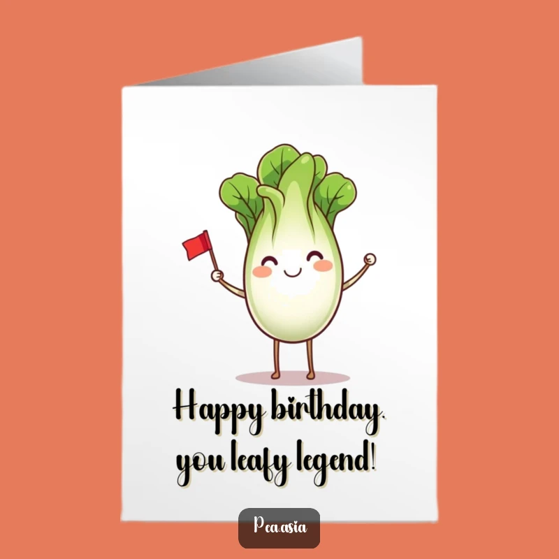 Free Printable Bok Choy Birthday Card - Waving Joy Downloadable Gift!