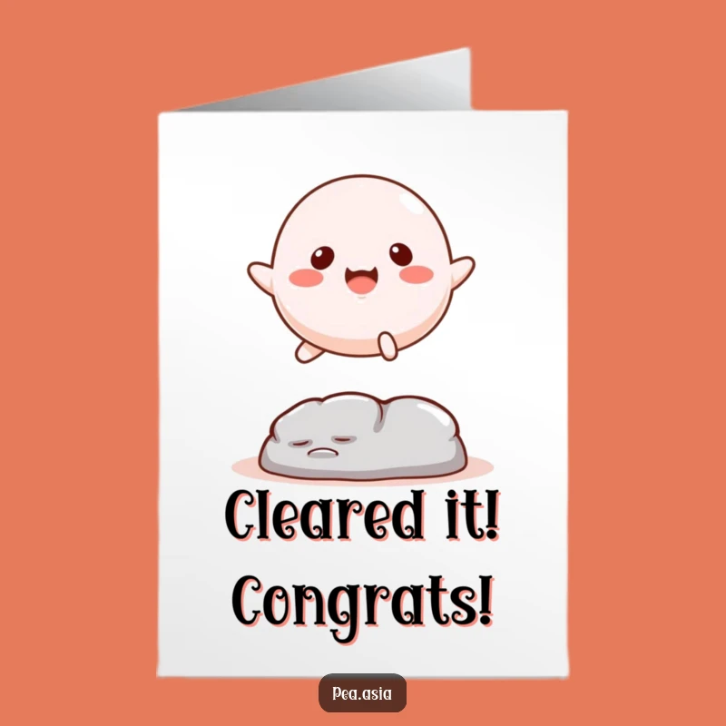 Free Printable Mochi Leap Congrats Card - Funny Victory Jump Downloadable!