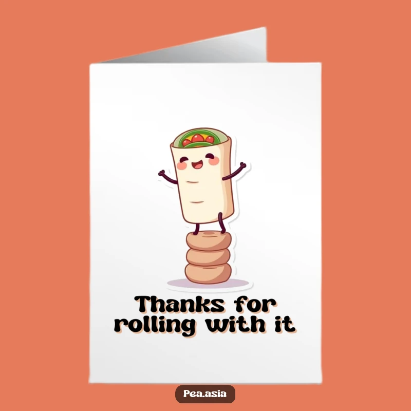 Free Printable Spring Roll Thank You Card - Humorous Wobble Downloadable!