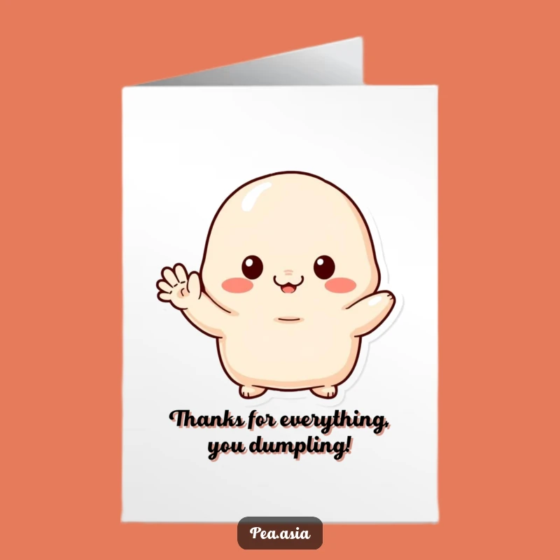 Shy Dumpling Thanks Free Printable Card - Thoughtful DIY Downloadable