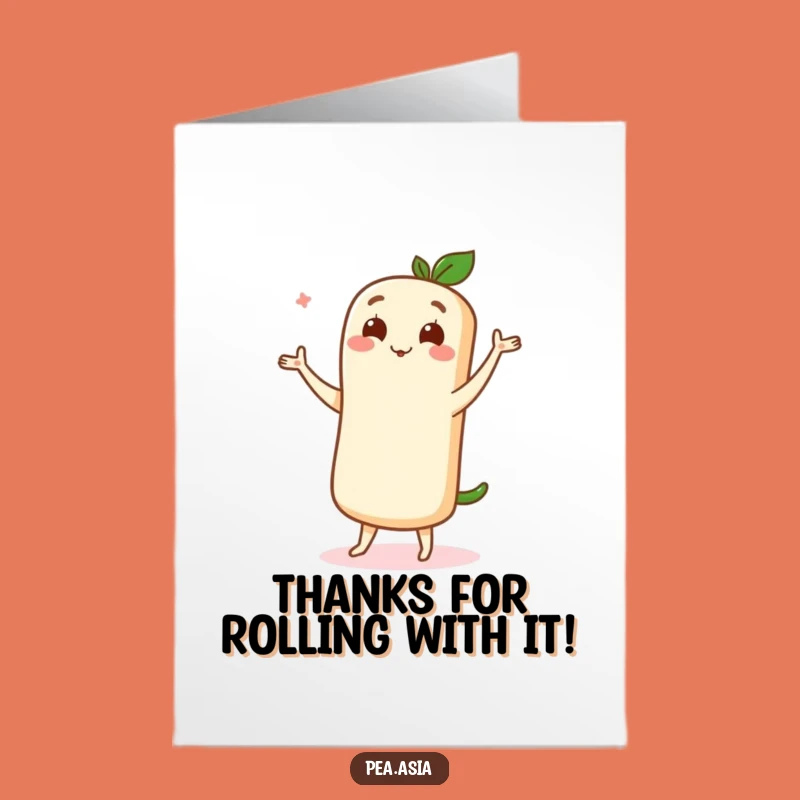 Spring Roll Thanks Free Printable Card - Graceful Gratitude